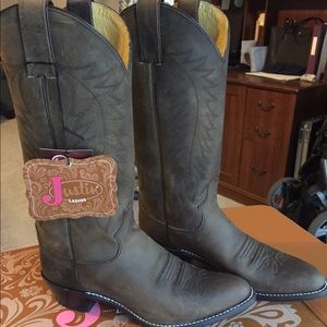 NWT Justin Ladies Cowboy boots